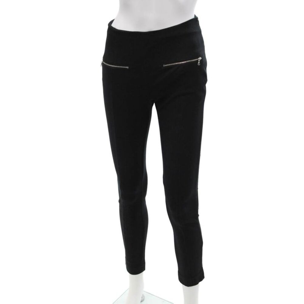 Rag & Bone Womens Cotton Zippered Pocket Side Zippered Leggings Black Size 00
